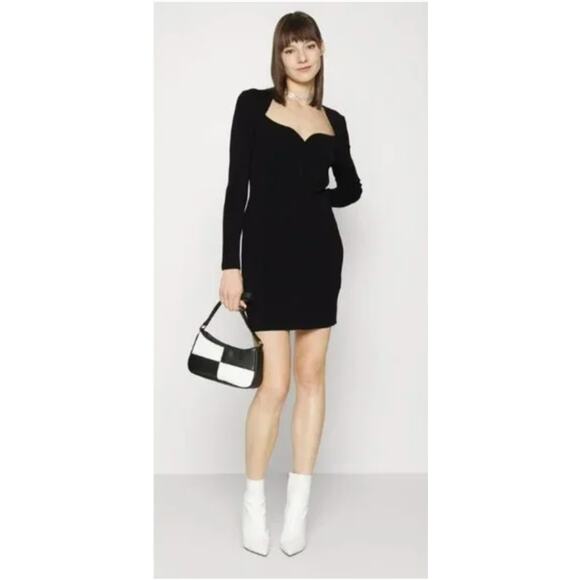 Ted Baker Mmeggi Sweetheart Neckline Stretch Knit Mini Dress Size 2 US 6 - Picture 1 of 13